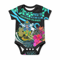 Solomon Islands Baby Onesie Happy Independence Day LT9 Blue - Polynesian Pride