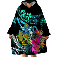 Solomon Islands Wearable Blanket Hoodie Happy Independence Day LT9 - Polynesian Pride