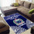 Personalised Samoa Coat Of Arms Area Rug With Polynesian Pattern Version