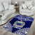 Personalised Samoa Coat Of Arms Area Rug With Polynesian Pattern Version