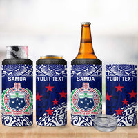 Personalised Samoa Coat Of Arms 4 in 1 Can Cooler Tumbler With Polynesian Pattern Version LT9 - Polynesian Pride
