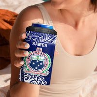 Personalised Samoa Coat Of Arms 4 in 1 Can Cooler Tumbler With Polynesian Pattern Version LT9 - Polynesian Pride