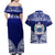 Personalised Samoa Coat Of Arms Couples Matching Off Shoulder Maxi Dress and Hawaiian Shirt With Polynesian Pattern Version