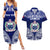 Personalised Samoa Coat Of Arms Couples Matching Summer Maxi Dress and Hawaiian Shirt With Polynesian Pattern Version