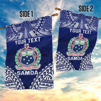 Personalised Samoa Coat Of Arms Garden Flag With Polynesian Pattern Version LT9 - Polynesian Pride