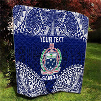 Personalised Samoa Coat Of Arms Quilt With Polynesian Pattern Version LT9 - Polynesian Pride