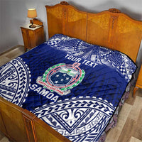 Personalised Samoa Coat Of Arms Quilt With Polynesian Pattern Version LT9 - Polynesian Pride