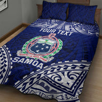 Personalised Samoa Coat Of Arms Quilt Bed Set With Polynesian Pattern Version LT9 - Polynesian Pride