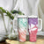 Polynesian Tribal Plumeria Tumbler With Handle with Hawaii Kanaka Maoli Bloom Version