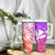 Polynesian Tribal Plumeria Tumbler With Handle with Hawaii Kanaka Maoli Purple Gradient Version