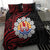 Tahitian Coat Of Arm and Tiare Flower Bedding Set Polynesian Tribal Tattoo