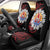 Tahitian Coat Of Arm and Tiare Flower Car Seat Cover Polynesian Tribal Tattoo