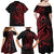 Tahitian Coat Of Arm and Tiare Flower Family Matching Off Shoulder Maxi Dress and Hawaiian Shirt Polynesian Tribal Tattoo