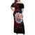 Tahitian Coat Of Arm and Tiare Flower Family Matching Off Shoulder Maxi Dress and Hawaiian Shirt Polynesian Tribal Tattoo