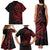 Tahitian Coat Of Arm and Tiare Flower Family Matching Tank Maxi Dress and Hawaiian Shirt Polynesian Tribal Tattoo