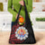 Tahitian Coat Of Arm and Tiare Flower Grocery Bag Polynesian Tribal Tattoo