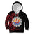 Tahitian Coat Of Arm and Tiare Flower Kid Hoodie Polynesian Tribal Tattoo