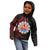 Tahitian Coat Of Arm and Tiare Flower Kid Hoodie Polynesian Tribal Tattoo