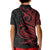 Tahitian Coat Of Arm and Tiare Flower Kid Polo Shirt Polynesian Tribal Tattoo