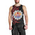 Tahitian Coat Of Arm and Tiare Flower Men Tank Top Polynesian Tribal Tattoo