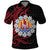 Tahitian Coat Of Arm and Tiare Flower Polo Shirt Polynesian Tribal Tattoo