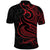 Tahitian Coat Of Arm and Tiare Flower Polo Shirt Polynesian Tribal Tattoo