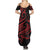 Tahitian Coat Of Arm and Tiare Flower Summer Maxi Dress Polynesian Tribal Tattoo