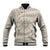 Tahitian Tiare Flower Baseball Jacket Beige Polynesian Pattern