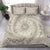 Tahitian Tiare Flower Bedding Set Beige Polynesian Pattern