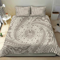 Tahitian Tiare Flower Bedding Set Beige Polynesian Pattern LT9 - Polynesian Pride