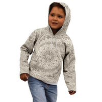 Tahitian Tiare Flower Kid Hoodie Beige Polynesian Pattern LT9 - Polynesian Pride