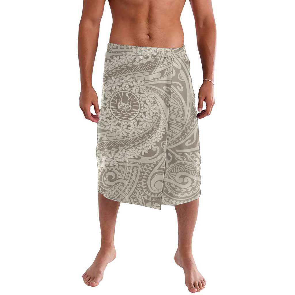 Tahitian Tiare Flower Lavalava Beige Polynesian Pattern LT9 Beige - Polynesian Pride