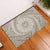 Tahitian Tiare Flower Rubber Doormat Beige Polynesian Pattern