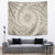 Tahitian Tiare Flower Tapestry Beige Polynesian Pattern