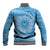 Tahitian Tiare Flower Baseball Jacket Blue Polynesian Pattern