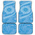 Tahitian Tiare Flower Car Mats Blue Polynesian Pattern