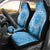 Tahitian Tiare Flower Car Seat Cover Blue Polynesian Pattern