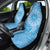 Tahitian Tiare Flower Car Seat Cover Blue Polynesian Pattern