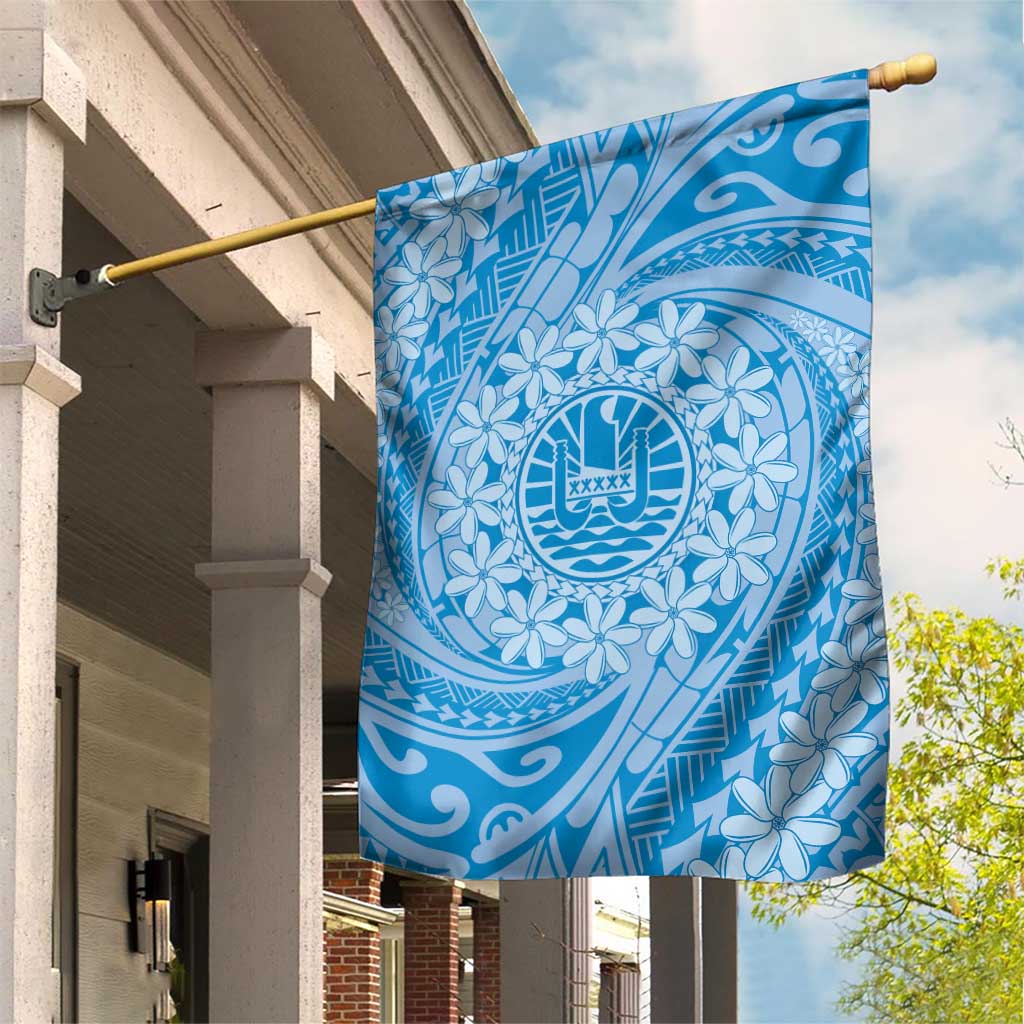 Tahitian Tiare Flower Garden Flag Blue Polynesian Pattern LT9 House Flag Blue - Polynesian Pride