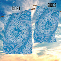 Tahitian Tiare Flower Garden Flag Blue Polynesian Pattern LT9 - Polynesian Pride