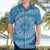 Tahitian Tiare Flower Hawaiian Shirt Blue Polynesian Pattern