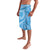 Tahitian Tiare Flower Lavalava Blue Polynesian Pattern