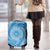 Tahitian Tiare Flower Luggage Cover Blue Polynesian Pattern