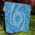 Tahitian Tiare Flower Quilt Blue Polynesian Pattern