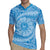 Tahitian Tiare Flower Rugby Jersey Blue Polynesian Pattern