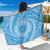 Tahitian Tiare Flower Sarong Blue Polynesian Pattern