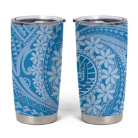 Tahitian Tiare Flower Tumbler Cup Blue Polynesian Pattern LT9 Blue - Polynesian Pride