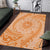 Tahitian Tiare Flower Area Rug Gold Polynesian Pattern