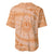 Tahitian Tiare Flower Baseball Jersey Gold Polynesian Pattern