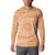 Tahitian Tiare Flower Button Sweatshirt Gold Polynesian Pattern